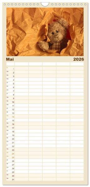 Produktbild: Familienplaner 2026 - Herr Nopf ist da! mit 5 Spalten (Wandkalender, 21 x 45 cm) CALVENDO