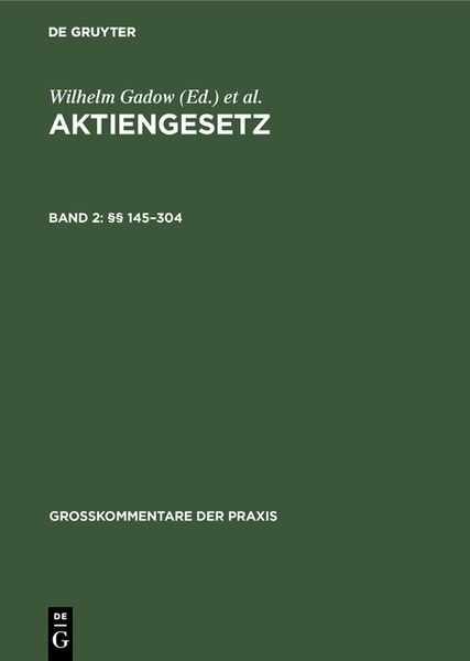 Produktbild: Aktiengesetz / &sect;&sect; 145&ndash;304