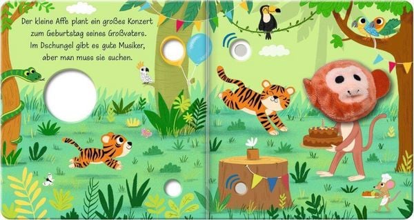 Produktbild: Mein Fingerpuppen-Soundbuch - Kleiner Affe im Dschungel