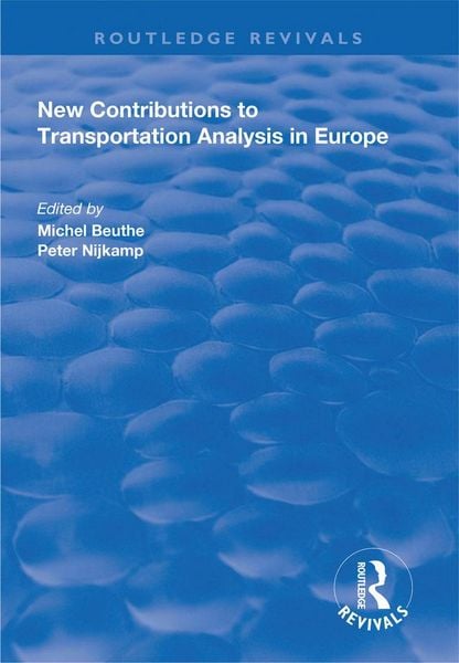 Produktbild: New Contributions to Transportation Analysis in Europe