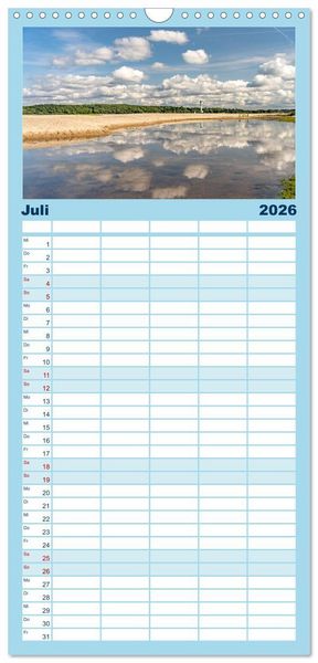 Produktbild: Familienplaner 2026 - Schleswig Holstein - Landeshauptstadt Kiel mit 5 Spalten (Wandkalender, 21 x 45 cm) CALVENDO
