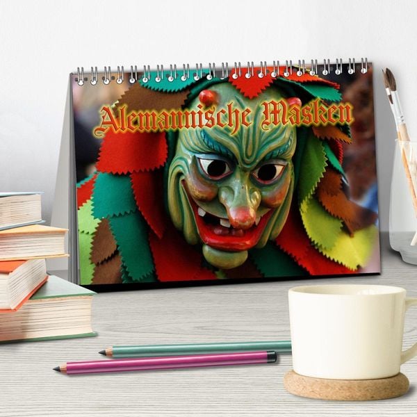 Produktbild: Alemannische Masken (Tischkalender 2026 DIN A5 quer), CALVENDO Monatskalender