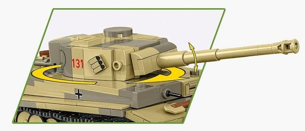 Produktbild: COBI Historical Collection 2734 - Panzer VI Tiger I No 131, WWII, Bausatz 1:48, 442 Klemmbausteine