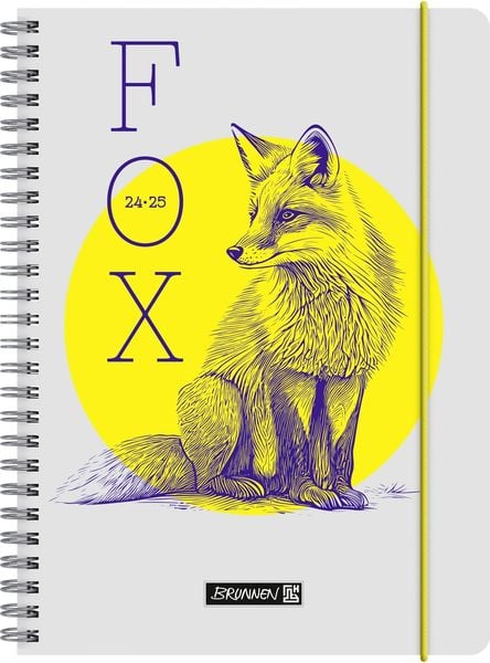Schülerkalender 2024/2025 'Fox', 2 Seiten = 1 Woche, A5, 208 Seiten