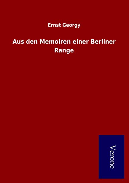 Produktbild: Aus den Memoiren einer Berliner Range