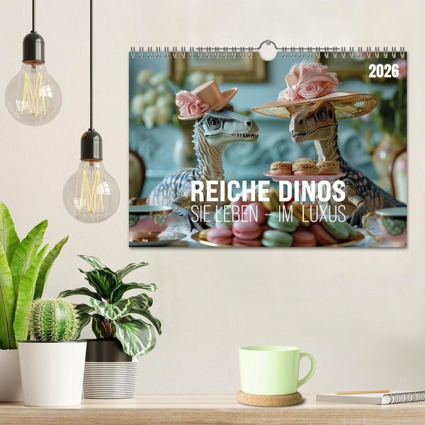 Produktbild: Reiche Dinos. Sie leben &ndash; im Luxus. (Wandkalender 2026 DIN A4 quer), CALVENDO Monatskalender