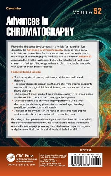 Produktbild: Advances in Chromatography, Volume 52