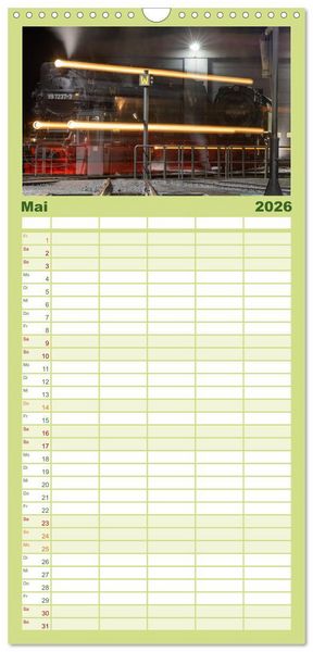 Produktbild: Familienplaner 2026 - Ein ganzes Jahr unter Volldampf! mit 5 Spalten (Wandkalender, 21 x 45 cm) CALVENDO