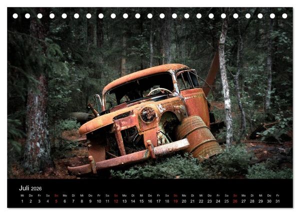 Produktbild: Automobile im Herbst (Tischkalender 2026 DIN A5 quer), CALVENDO Monatskalender