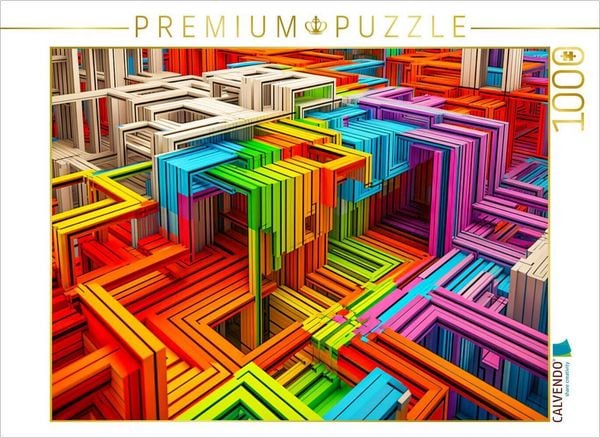 Produktbild: CALVENDO Puzzle Ein Motiv aus dem Kalender 3D - Abstrakte und futuristische Illustrationen | 1000 Teile Lege-Gr&ouml;&szlig;e 64x48cm Foto-Puzzle f&uuml;r gl&uuml;ckliche