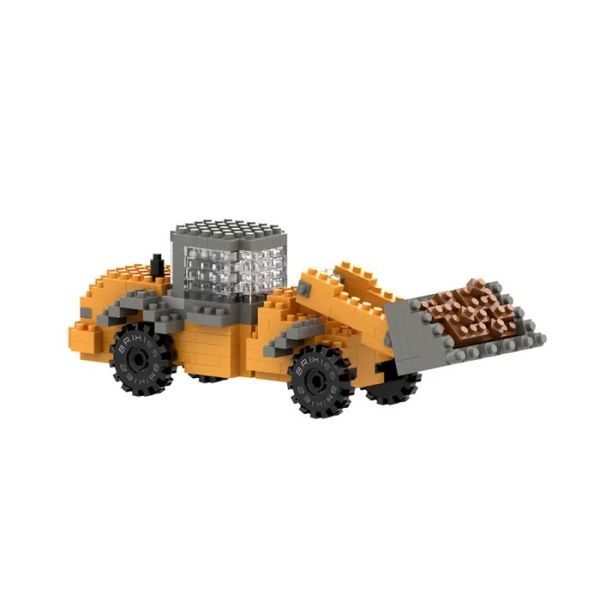 Produktbild: BRIXIES 250009 - JCB Radladeschaufel, 3D Konstruktionsbausatz aus Ministeinen, 283 Teile