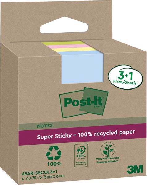 Produktbild: Super Sticky 654 Recycl. 3+1