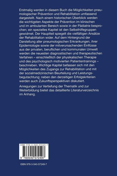 Produktbild: Pneumologische Pr&auml;vention und Rehabilitation