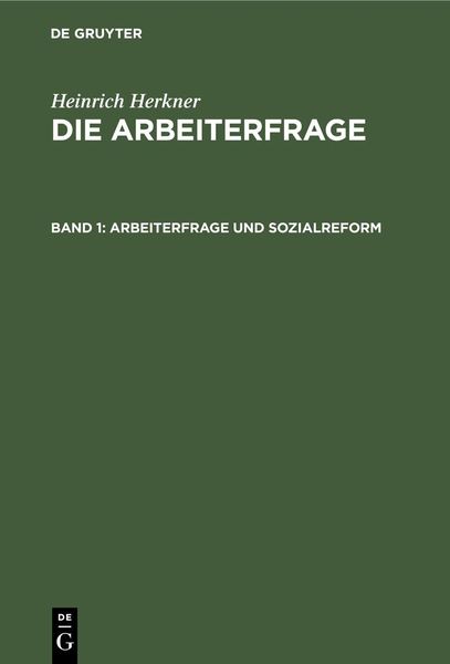 Produktbild: Arbeiterfrage und Sozialreform