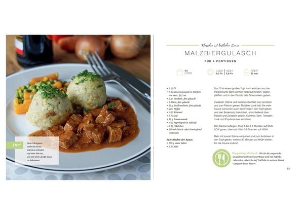 Produktbild: Das Slow-Cooker-Grundkochbuch - Informationen und Rezepte, um Zeit und Geld zu sparen - langsam gekocht schmeckt's einfach besser