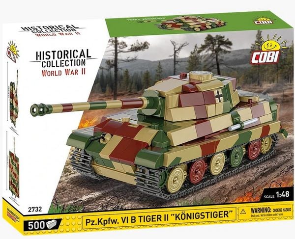 Produktbild: COBI Historial Collection 2732 - Pz.Kpfw. VI B TIGER II Königstiger, WWII, Bausatz 1:48, 500 Klemmbausteine