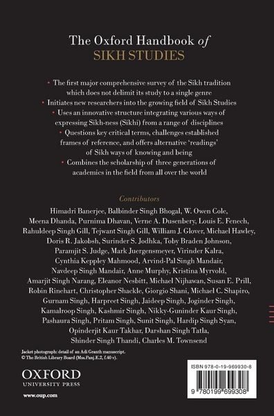Produktbild: The Oxford Handbook of Sikh Studies