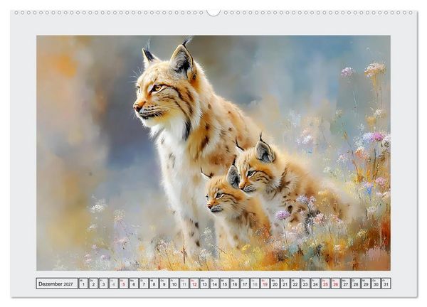Produktbild: Luchse. Meister der Tarnung im Wald (Wandkalender 2027 DIN A2 quer), CALVENDO Monatskalender