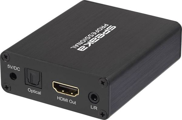 Produktbild: SpeaKa Professional Audio Extraktor SP-AE-H/TC-04v2 [HDMI - HDMI, Toslink, Klinke, Cinch] 3840 x 2160 Pixel