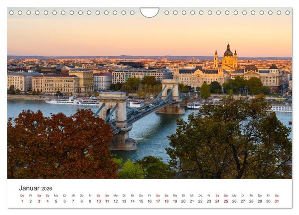 Produktbild: Budapest - Ungarns einzigartige Hauptstadt an der Donau. (Wandkalender 2026 DIN A4 quer), CALVENDO Monatskalender
