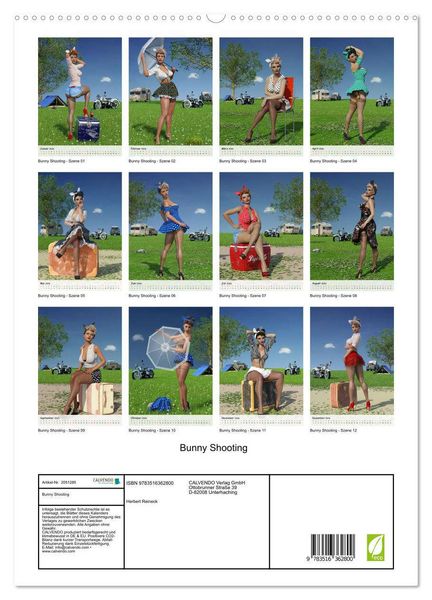 Produktbild: Bunny Shooting (Wandkalender 2026 DIN A2 hoch), CALVENDO Monatskalender
