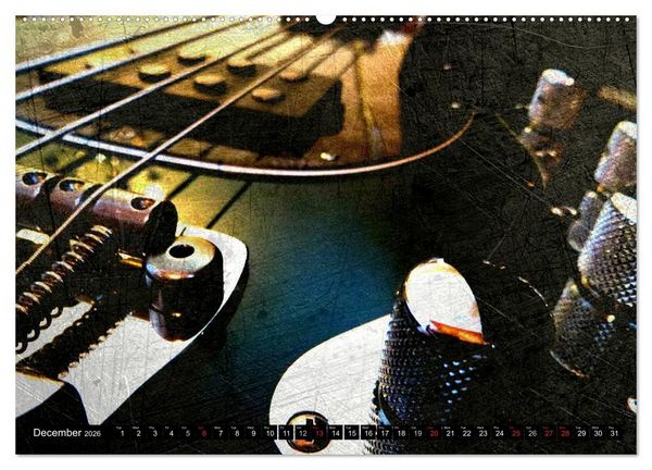 Produktbild: GUITARS Vintage Style (High Quality Premium Wall Calendar 2026 DIN A2 landscape),CALVENDO 12 Month Wall Calendar