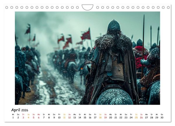 Produktbild: Wikinger - mutige Krieger (Wandkalender 2026 DIN A4 quer), CALVENDO Monatskalender