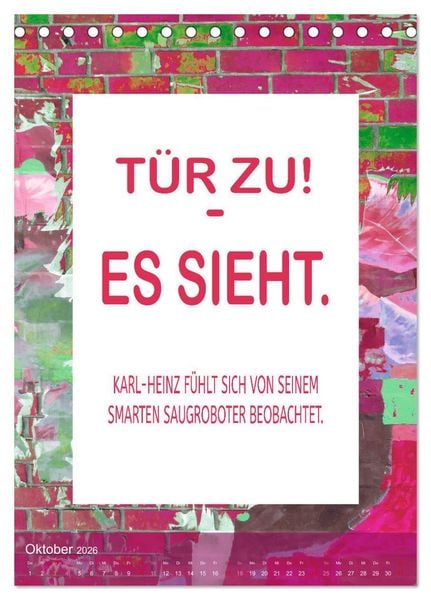 Produktbild: Lach du nur! - Flotte Spr&uuml;che schnell erkl&auml;rt (Tischkalender 2026 DIN A5 hoch), CALVENDO Monatskalender