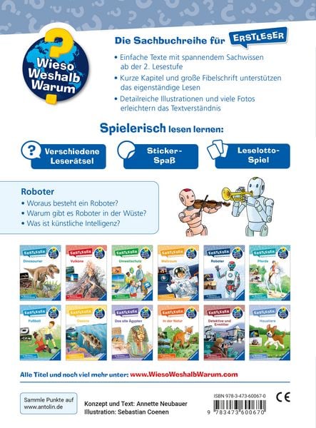 Produktbild: Wieso? Weshalb? Warum? Erstleser, Band 14 - Roboter