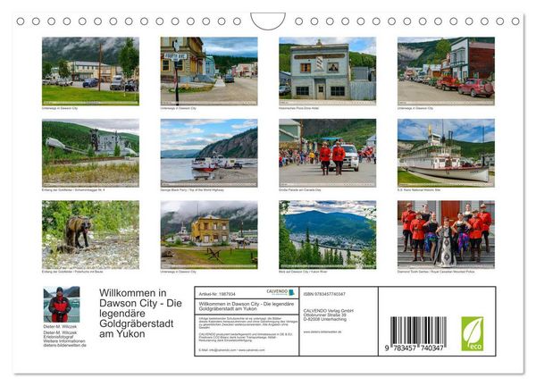 Produktbild: Willkommen in Dawson City - Die legend&auml;re Goldgr&auml;berstadt am Yukon (Wandkalender 2026 DIN A4 quer), CALVENDO Monatskalender