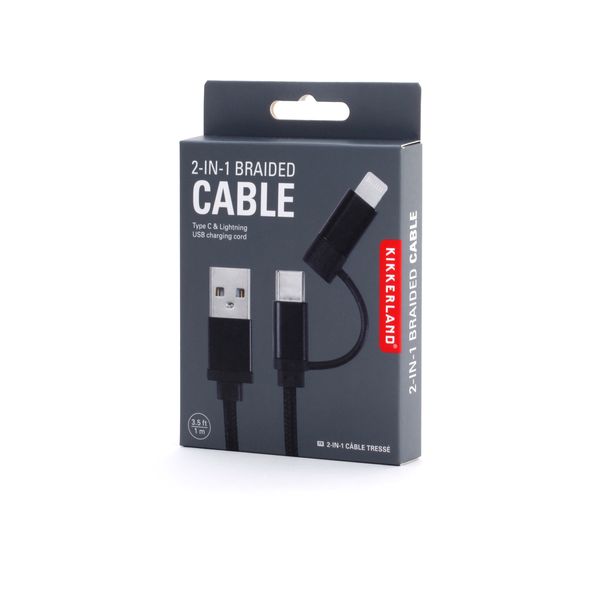 Produktbild: Black 2-in-1 Braided Cable