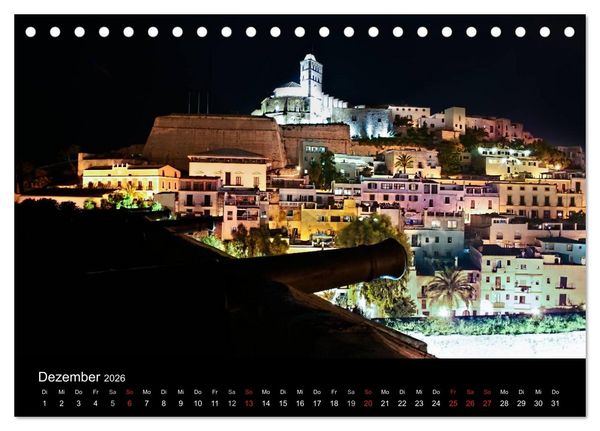 Produktbild: Ibiza by night (Tischkalender 2026 DIN A5 quer), CALVENDO Monatskalender