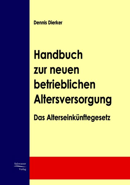 Produktbild: Handbuch zur neuen betrieblichen Altersversorgung