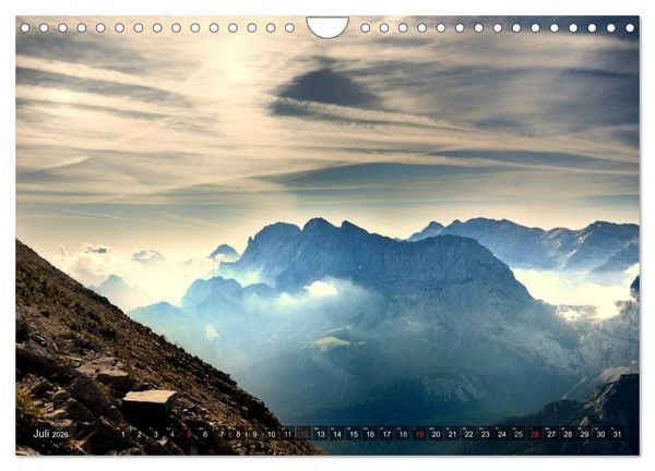 Produktbild: Magische Bergwelt, zwischen Sonnenaufgang und Sonnenuntergang (Wandkalender 2026 DIN A4 quer), CALVENDO Monatskalender