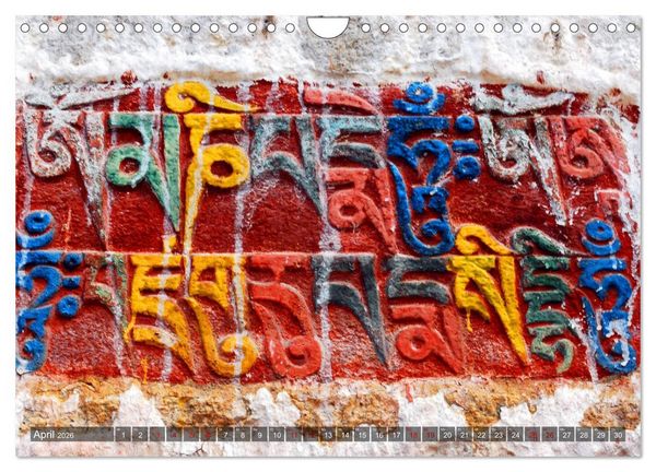 Produktbild: Om Mani Padme Hum &ndash; Mantra des Chenrezig (Wandkalender 2026 DIN A4 quer), CALVENDO Monatskalender