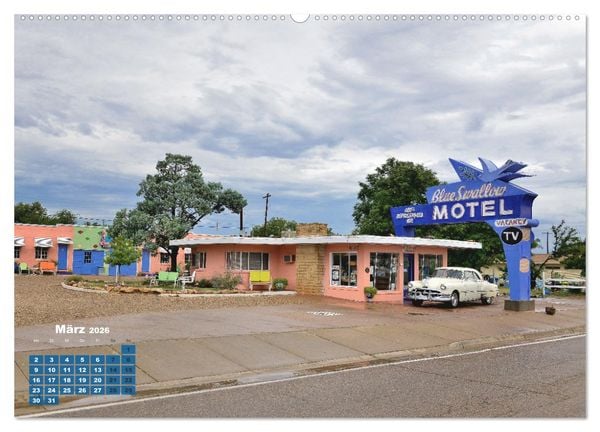 Produktbild: Historic Route 66 - National Scenic Byway (hochwertiger Premium Wandkalender 2026 DIN A2 quer), Kunstdruck in Hochglanz