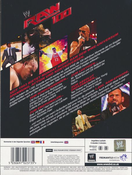 Produktbild: Raw 100 - The Top 100 Moments in Raw History [3 DVDs]