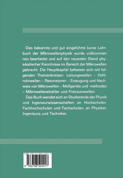 Produktbild: Einf&uuml;hrung in die Mikrowellenphysik