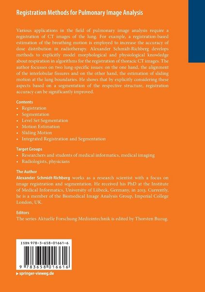 Produktbild: Registration Methods for Pulmonary Image Analysis
