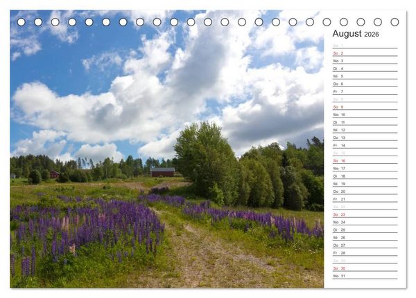 Produktbild: Unterwegs in Schweden (Tischkalender 2026 DIN A5 quer), CALVENDO Monatskalender
