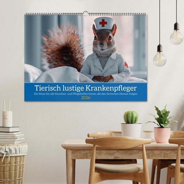 Produktbild: Tierisch lustige Krankenpfleger (Wandkalender 2026 DIN A2 quer), CALVENDO Monatskalender