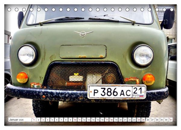 Produktbild: 60 Jahre Buchanka - Der Kult-Transporter der UdSSR UAZ-452 (Tischkalender 2026 DIN A5 quer), CALVENDO Monatskalender