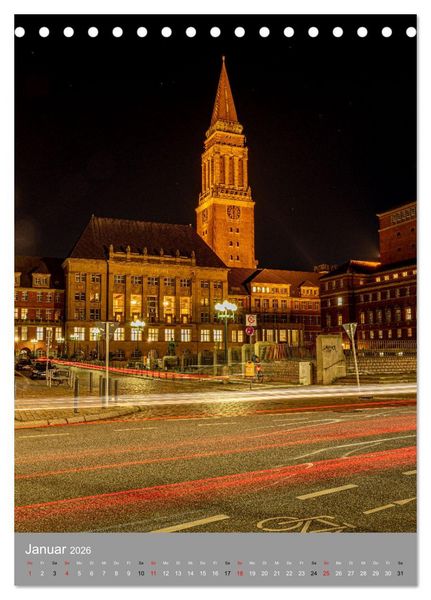 Produktbild: Kiel im Dunkeln. (Tischkalender 2026 DIN A5 hoch), CALVENDO Monatskalender