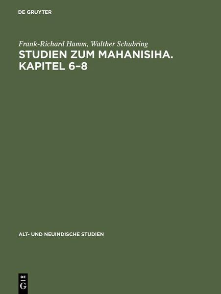 Produktbild: Studien zum Mahanisiha. Kapitel 6-8