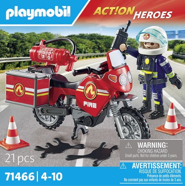 Produktbild: PLAYMOBIL 71466 Feuerwehrmotorrad am Unfallort