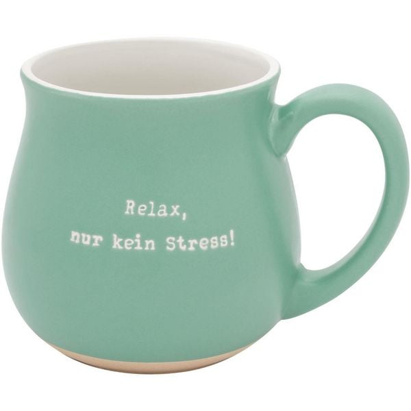 Produktbild: GRUSS & CO Tasse bauchig graviert "Relax, nur kein Stress!