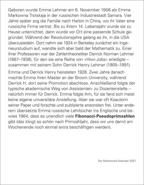 Produktbild: Der Mathematik-Kalender Tagesabrei&szlig;kalender 2027 - Nachts teile ich heimlich durch Null