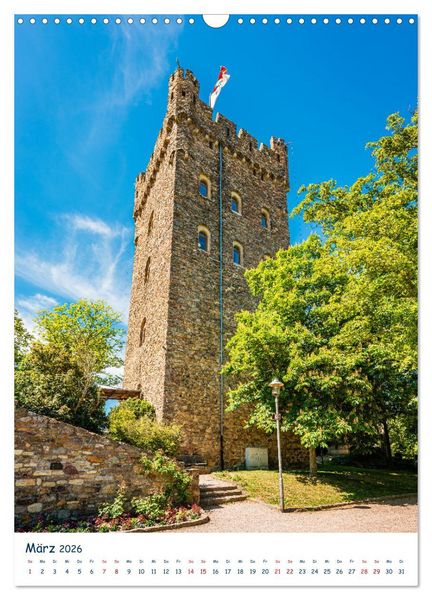 Produktbild: Burgen und Burgruinen am Mittelrhein (Wandkalender 2026 DIN A3 hoch), CALVENDO Monatskalender