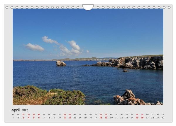 Produktbild: Menorca, die sch&ouml;ne Schwester (Wandkalender 2026 DIN A4 quer), CALVENDO Monatskalender