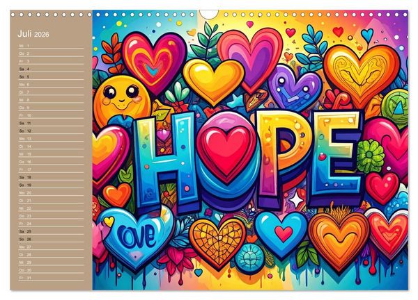 Produktbild: Graffiti im Blick &ndash; Das Jahr in Farben (Wandkalender 2026 DIN A3 quer), CALVENDO Monatskalender
